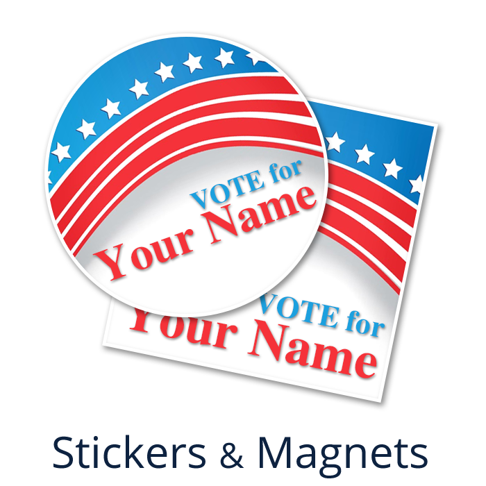 Election Campaign Promotional Stickers and Magnets