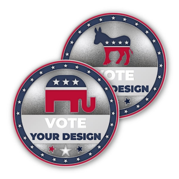 Election Campaign Promotional Flag Pin